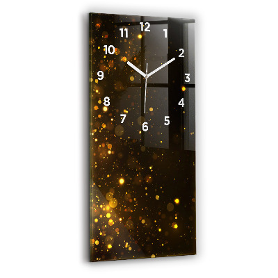 Horloge murale en verre rectangulaire Pollen doré