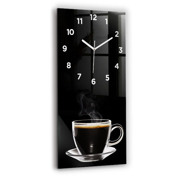 Horloge murale verticale Café noir