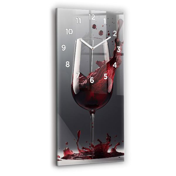 Horloge verticale en verre Lampe de vin rouge