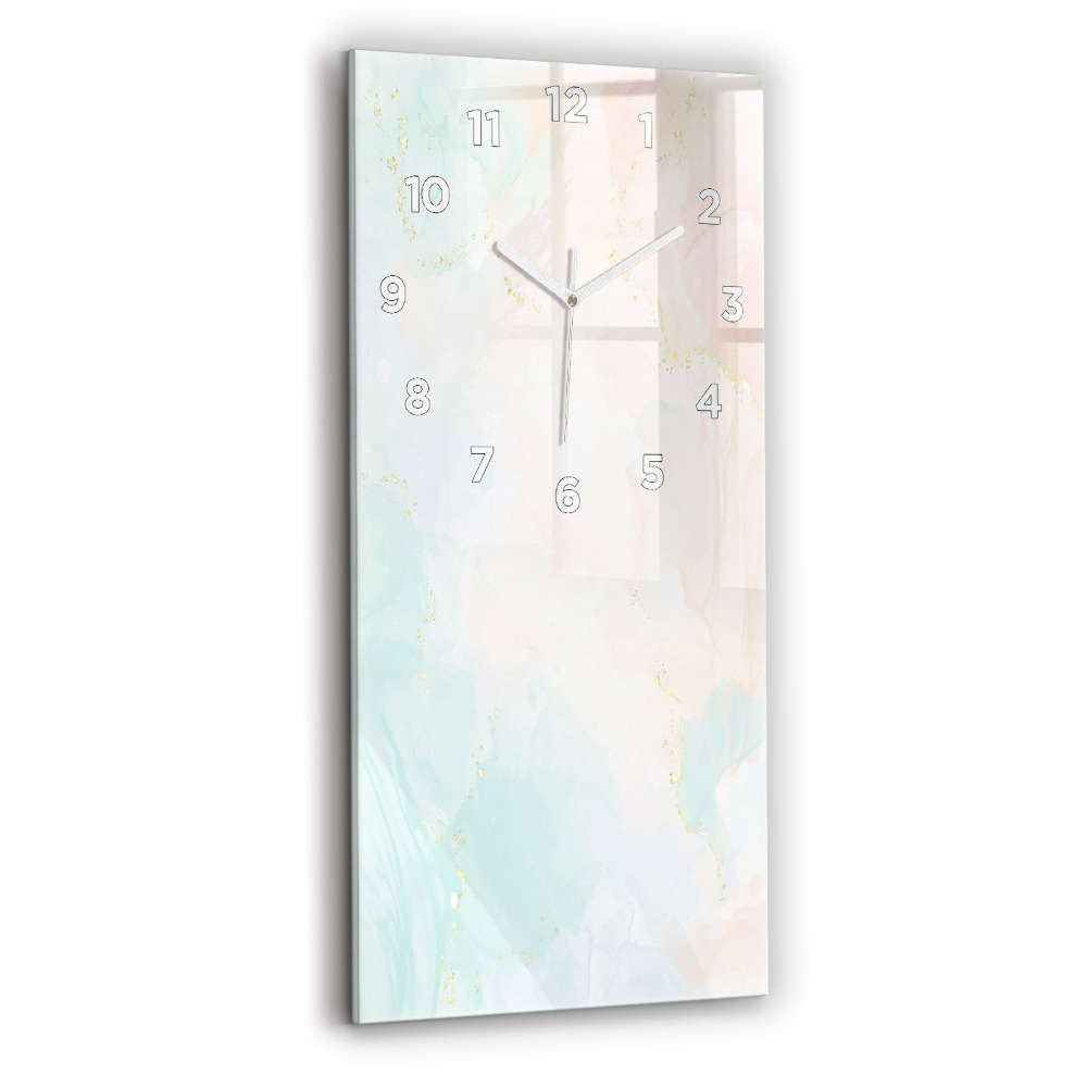Horloge rectangulaire verticale Marbre aquarelle
