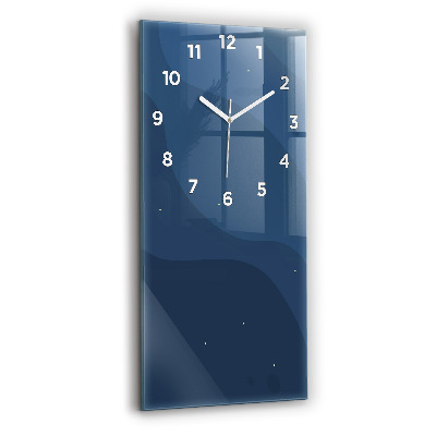 Horloge murale verticale Vagues bleues