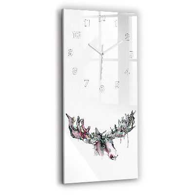 Horloge murale en verre rectangulaire Abstraction d'un élan
