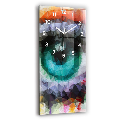 Horloge rectangulaire verticale Œil humain coloré