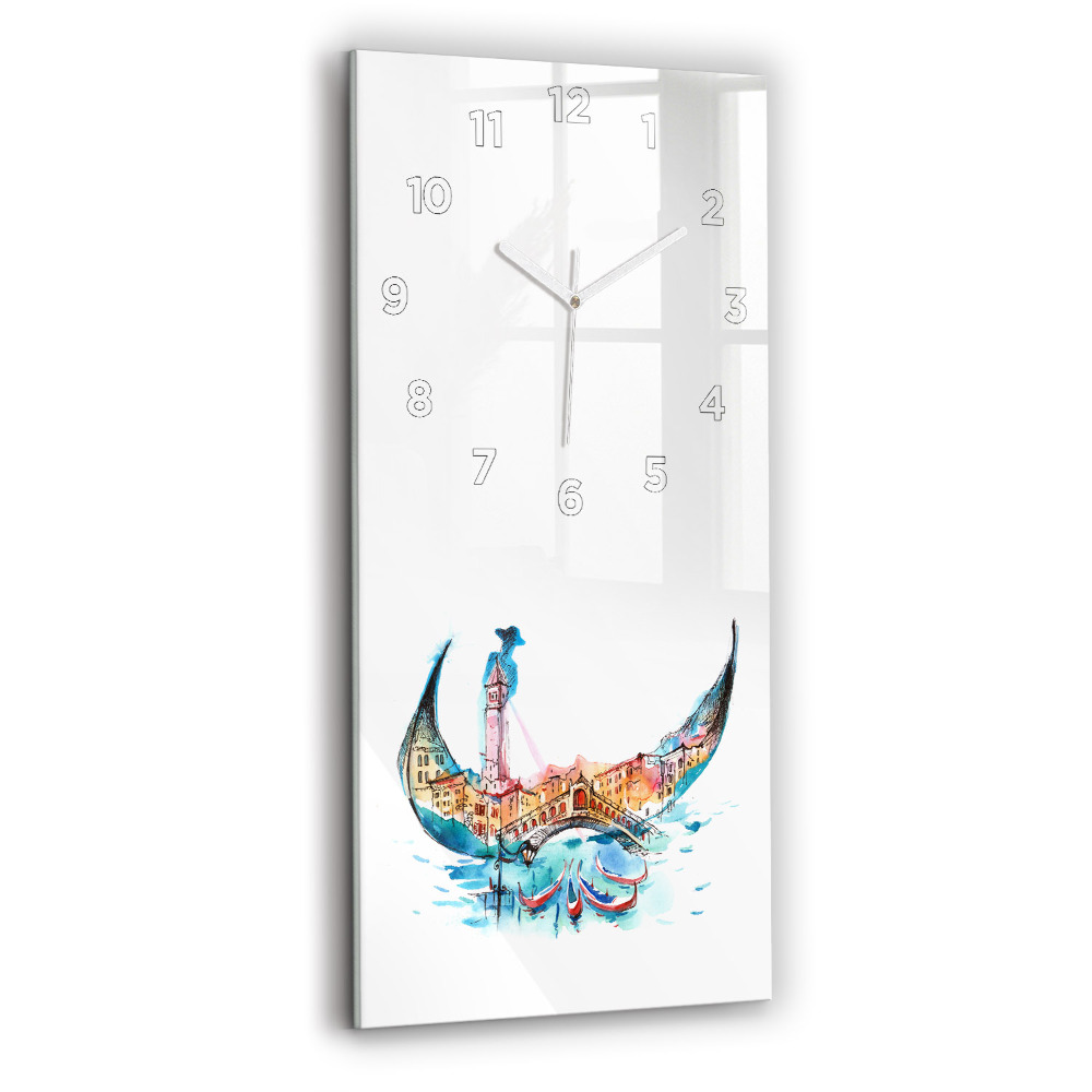 Horloge verticale en verre Italie - La gondole vénitienne