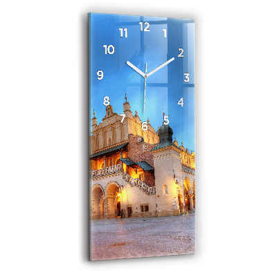 Horloge murale en verre rectangulaire Place du marché à Cracovie