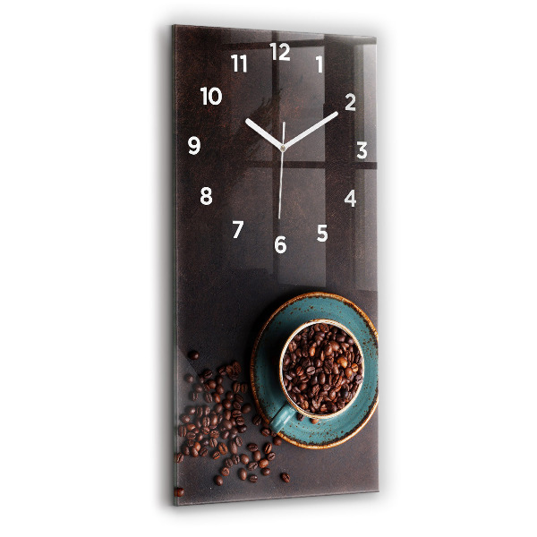 Horloge murale verticale Tasse de café