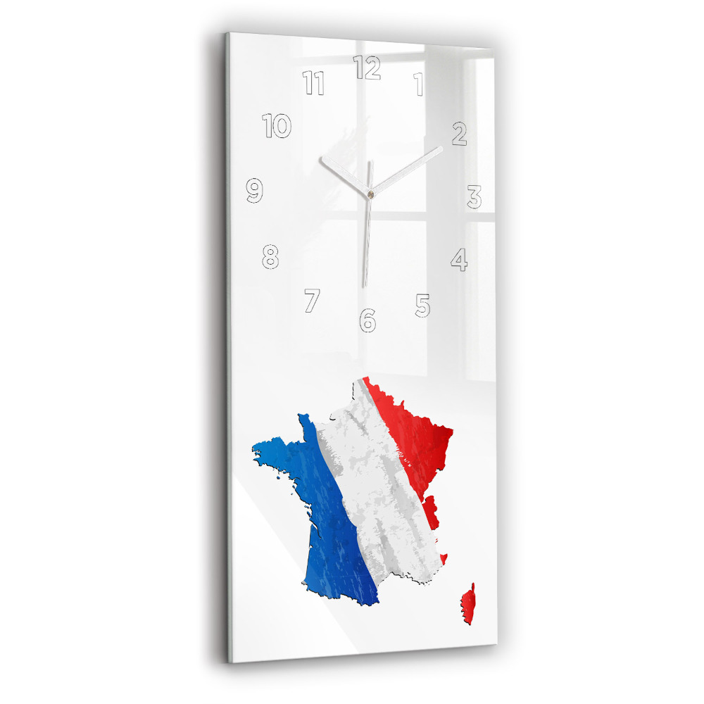 Horloge murale verticale Drapeau de la France