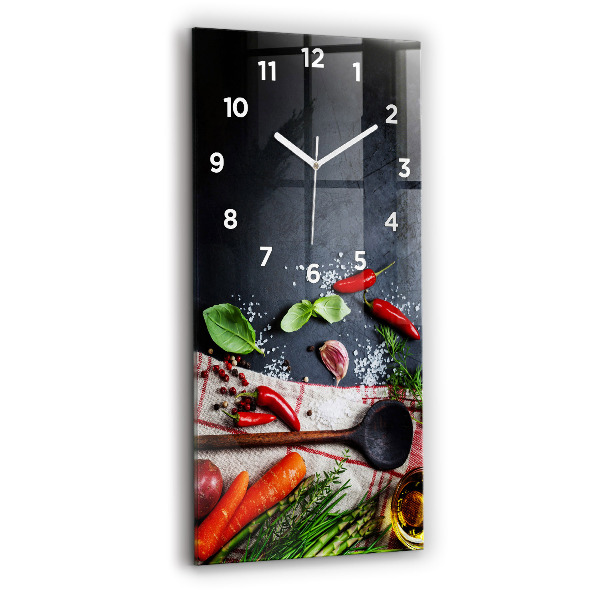 Horloge rectangulaire verticale Légumes