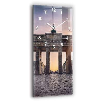 Horloge murale en verre rectangulaire Porte de Brandebourg