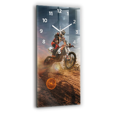 Horloge rectangulaire verticale Homme en moto