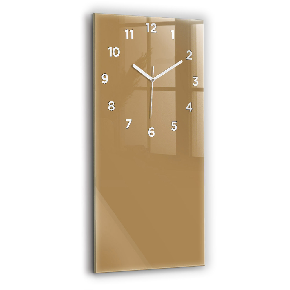 Horloge verticale en verre La couleur beige foncé