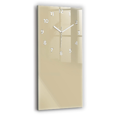 Horloge verticale en verre Couleur beige