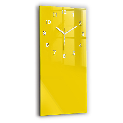 Horloge rectangulaire verticale Coloris jaune clair