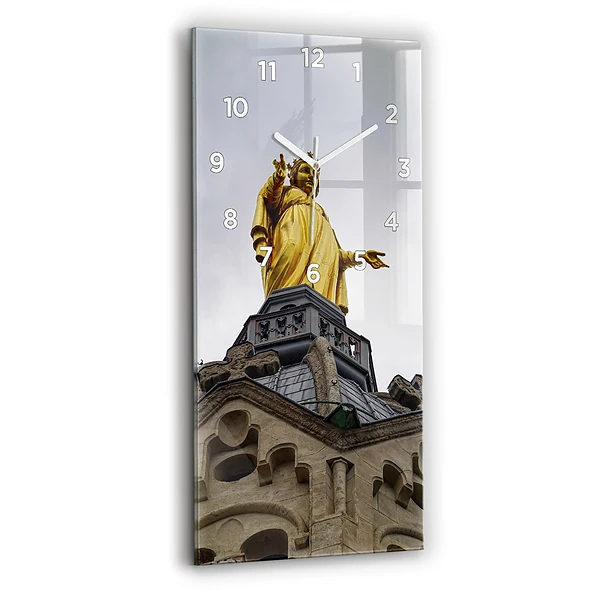 Horloge murale verticale Statue de Notre-Dame à Lyon