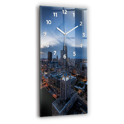 Horloge rectangulaire verticale Photo de Chicago