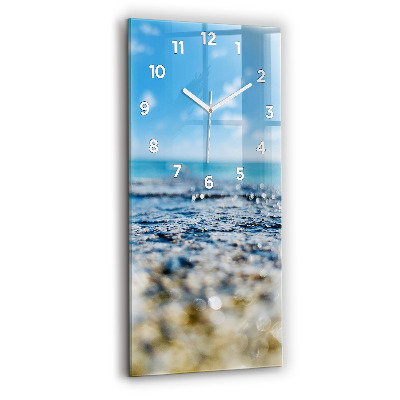 Horloge verticale en verre Photographie de l'eau