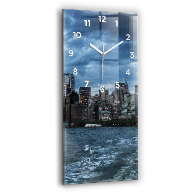 Horloge murale en verre rectangulaire Panorama de New York