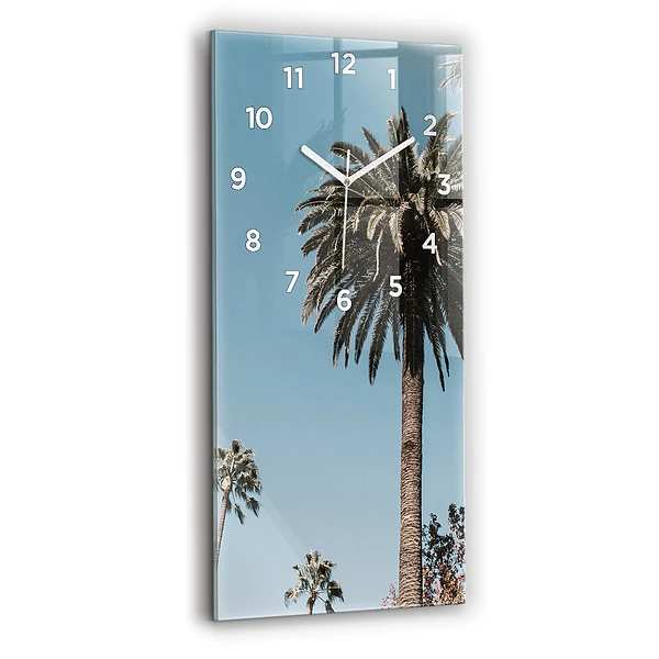 Horloge verticale en verre Palmiers à Los Angeles
