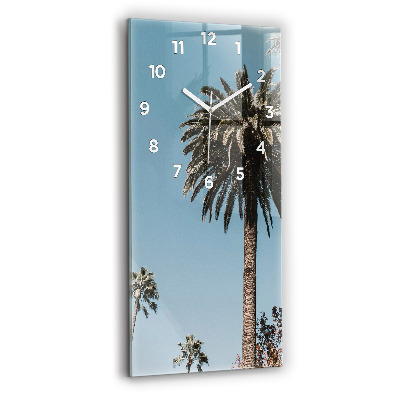 Horloge verticale en verre Palmiers à Los Angeles