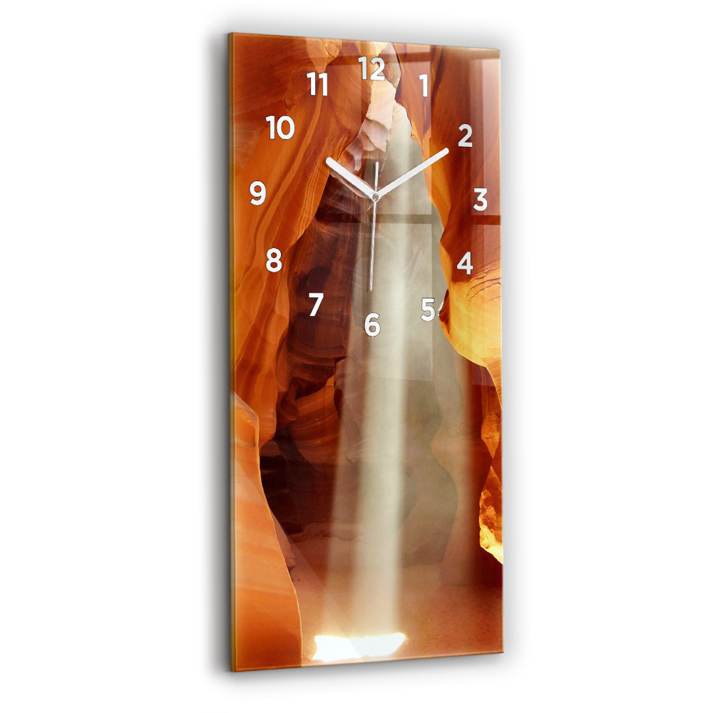 Horloge verticale en verre Canyon du désert