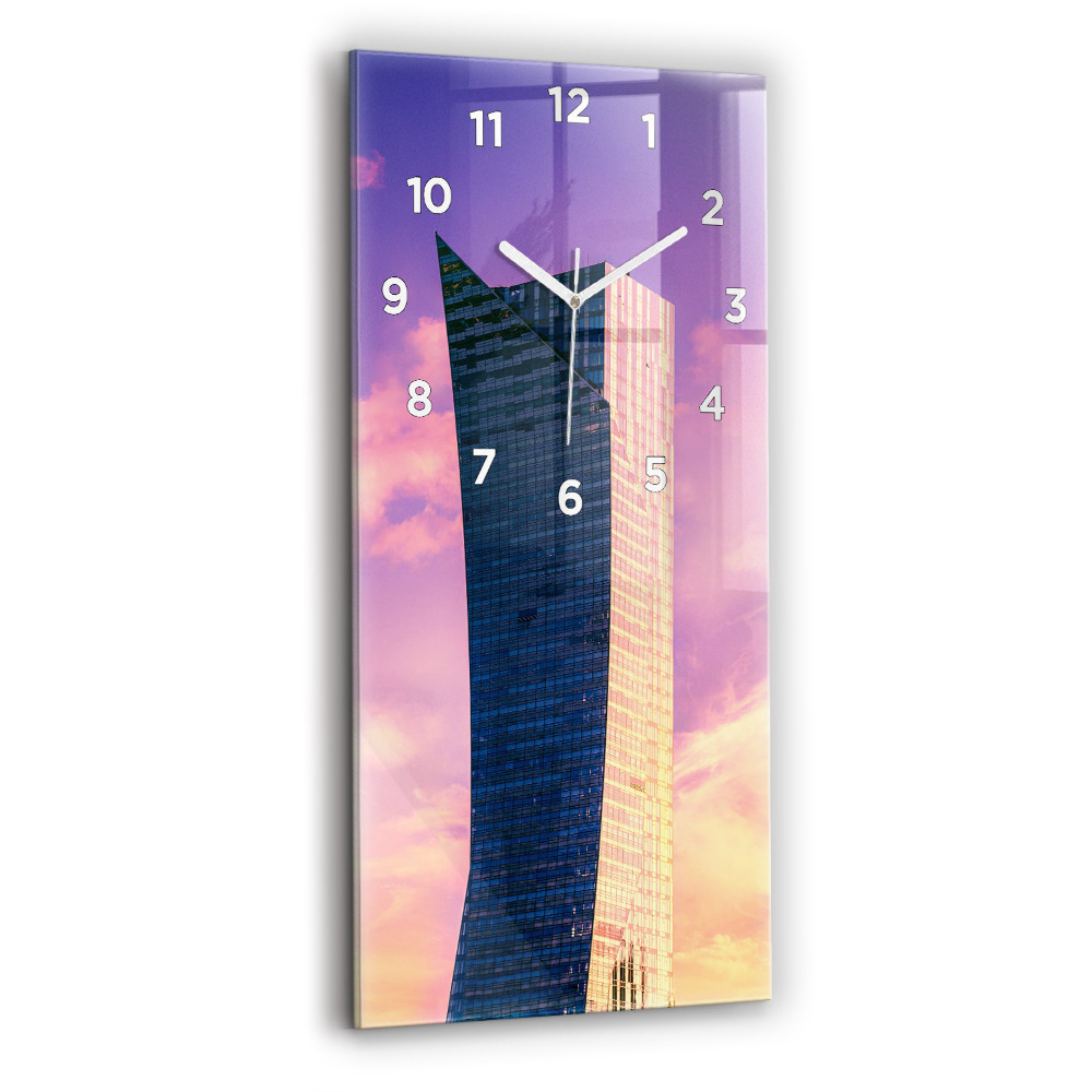 Horloge murale verticale Gratte-ciel à Varsovie