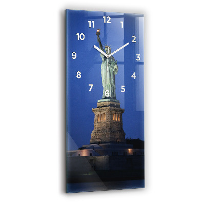 Horloge murale en verre rectangulaire Statue de la Liberté à New York