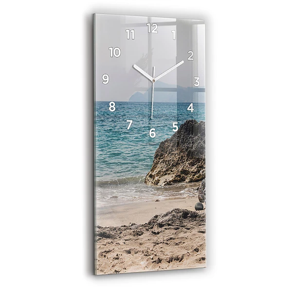 Horloge rectangulaire verticale Vue sur la mer Méditerranée