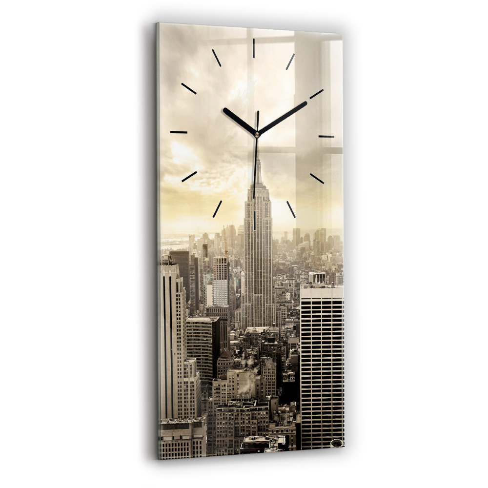 Horloge verticale en verre Tours à New York