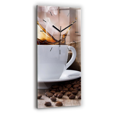 Horloge murale verticale Tasse de café