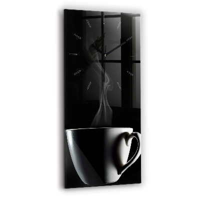 Horloge rectangulaire verticale Tasse de café