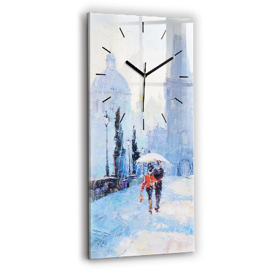 Horloge rectangulaire verticale Art de l'huile