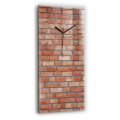 Horloge murale en verre rectangulaire Mur de briques