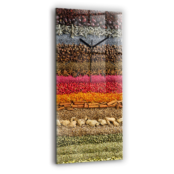 Horloge rectangulaire verticale Rangées d'épices