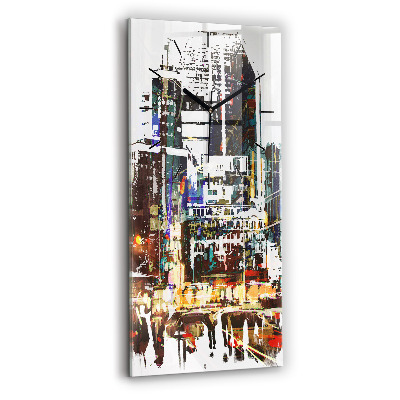 Horloge verticale en verre Ville de New York