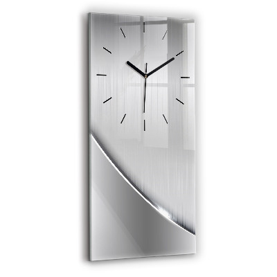 Horloge rectangulaire verticale Motif argenté