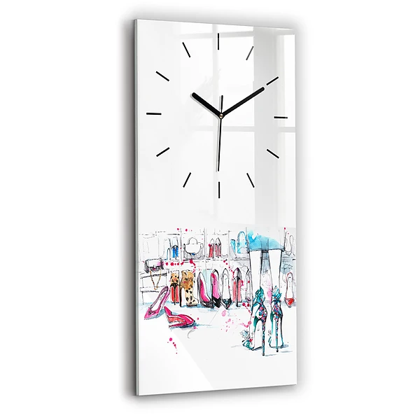 Horloge verticale en verre Élément de féminité