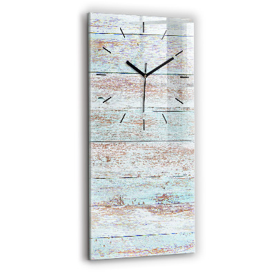 Horloge rectangulaire verticale Bois pastel