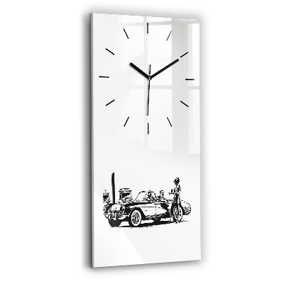 Horloge rectangulaire verticale Illustration rétro