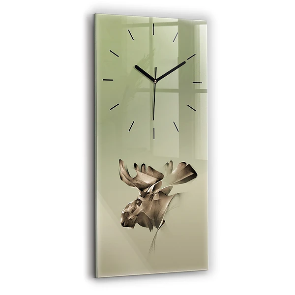 Horloge verticale en verre Graphique d'un élan