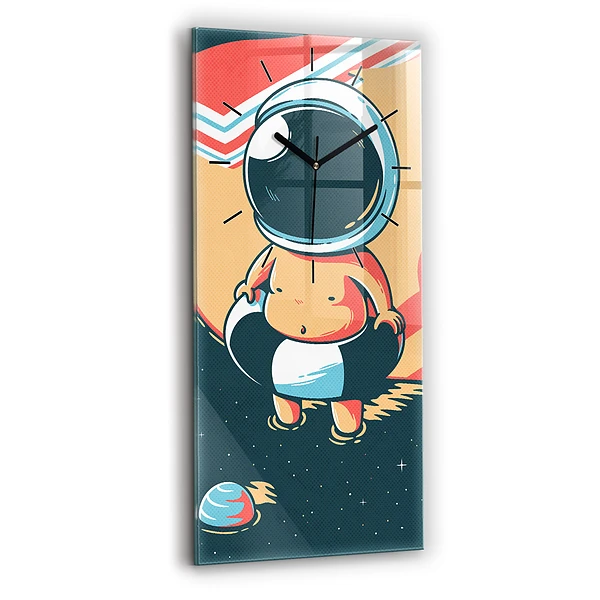 Horloge verticale en verre Imagination d'un enfant