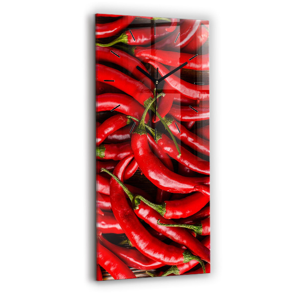 Horloge murale verticale Piments forts