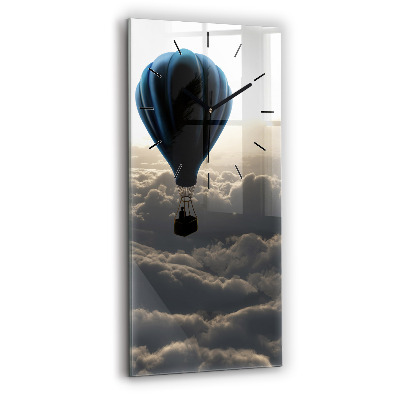 Horloge murale en verre rectangulaire Ballon dans le ciel