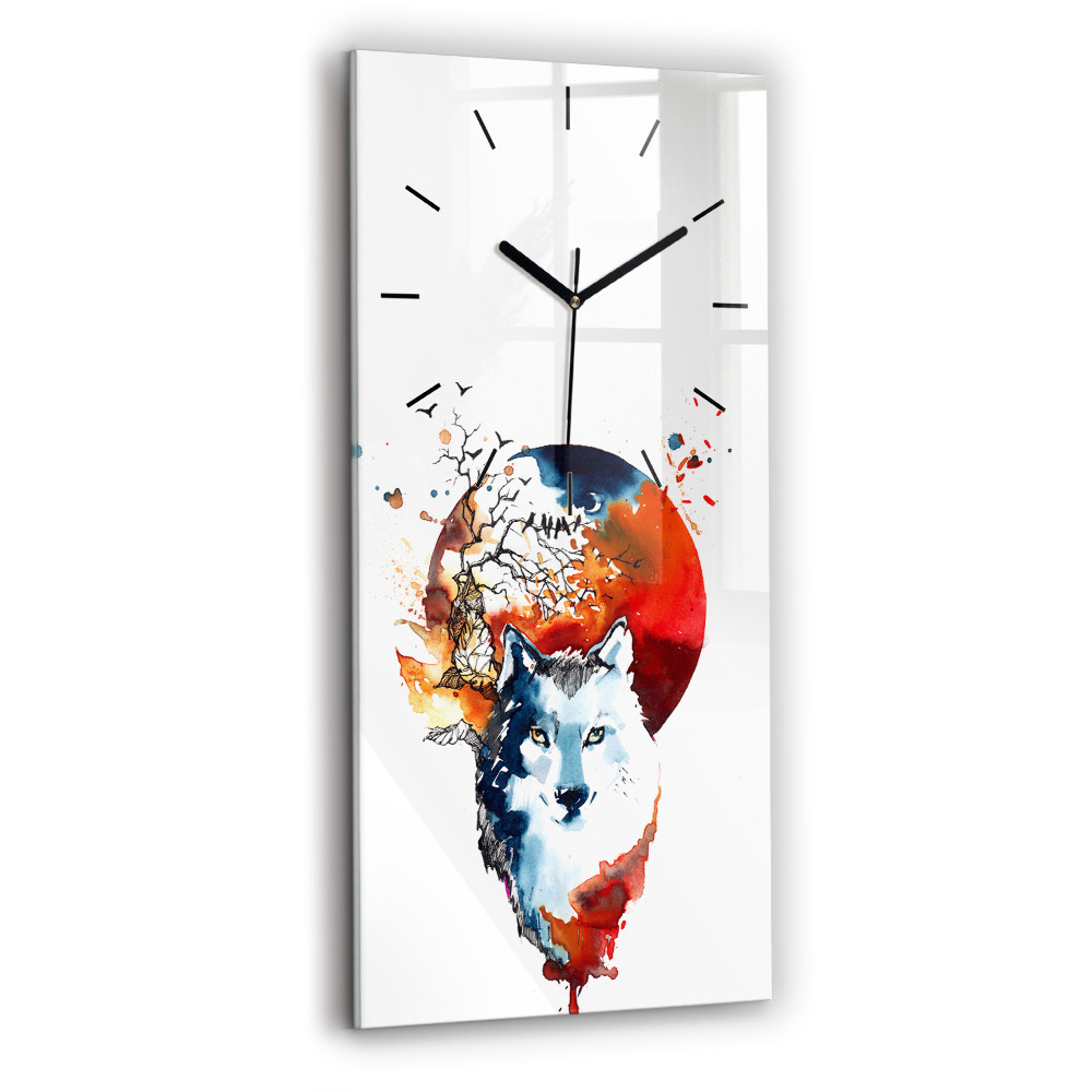 Horloge murale verticale Loup et plénitude