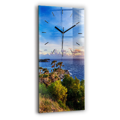 Horloge murale en verre rectangulaire Phuket en Thaïlande