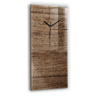 Horloge verticale en verre Bois foncé