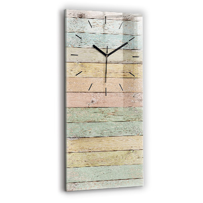 Horloge murale verticale Planches colorées