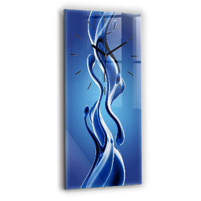 Horloge verticale en verre Abstrait liquide