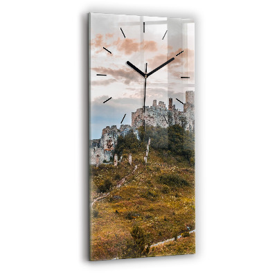 Horloge murale en verre rectangulaire Château de Spiš en Slovaquie