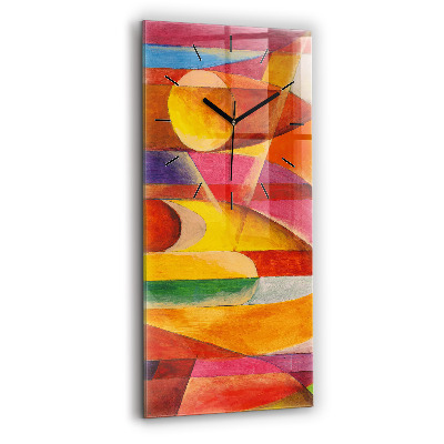Horloge murale en verre rectangulaire Art Décoration Abstrait