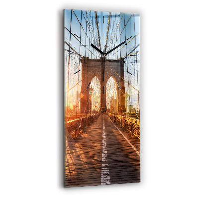 Horloge rectangulaire verticale Pont de Brooklyn NYC
